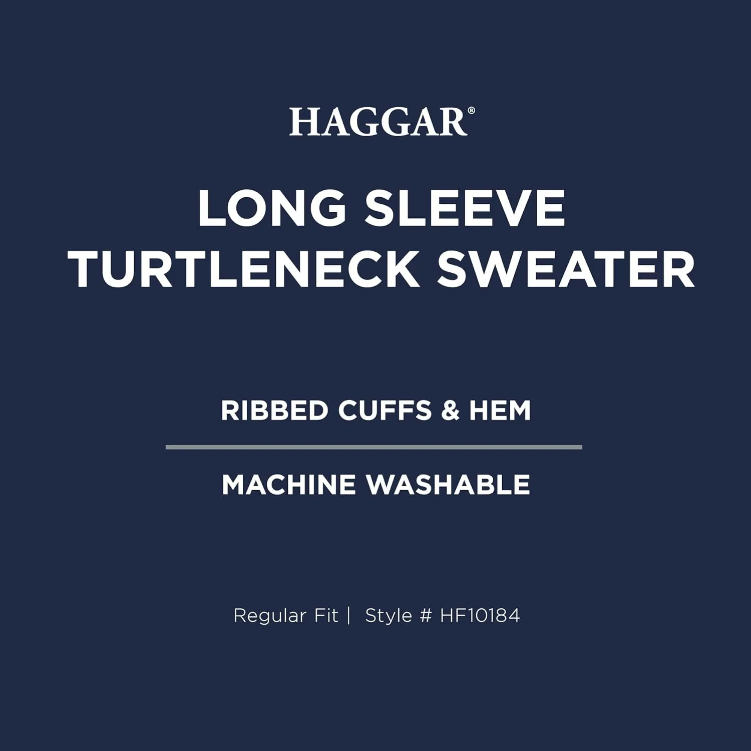 Haggar Mens Long Sleeve Turtleneck Sweater