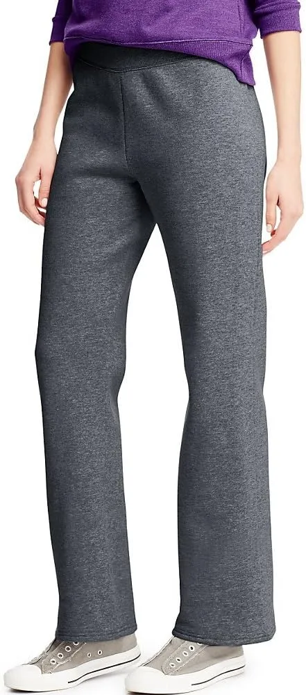 Hanes Women’s Sweatpants, ComfortSoft EcoSmart Open Leg Fleece Sweatpants