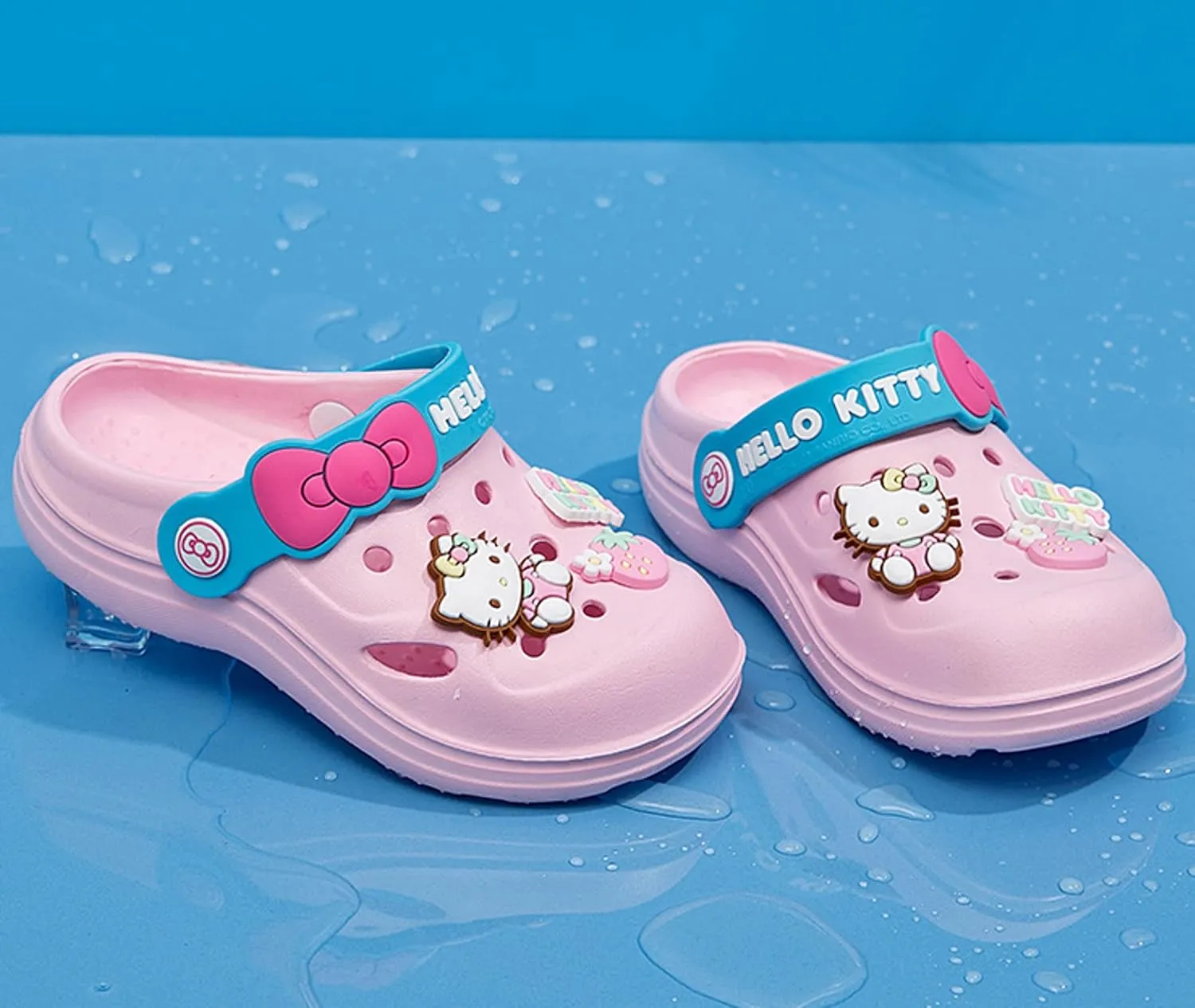 Hello Kitty Clogs Slip on Water Shoes Casual Summer for Girls Kids Children