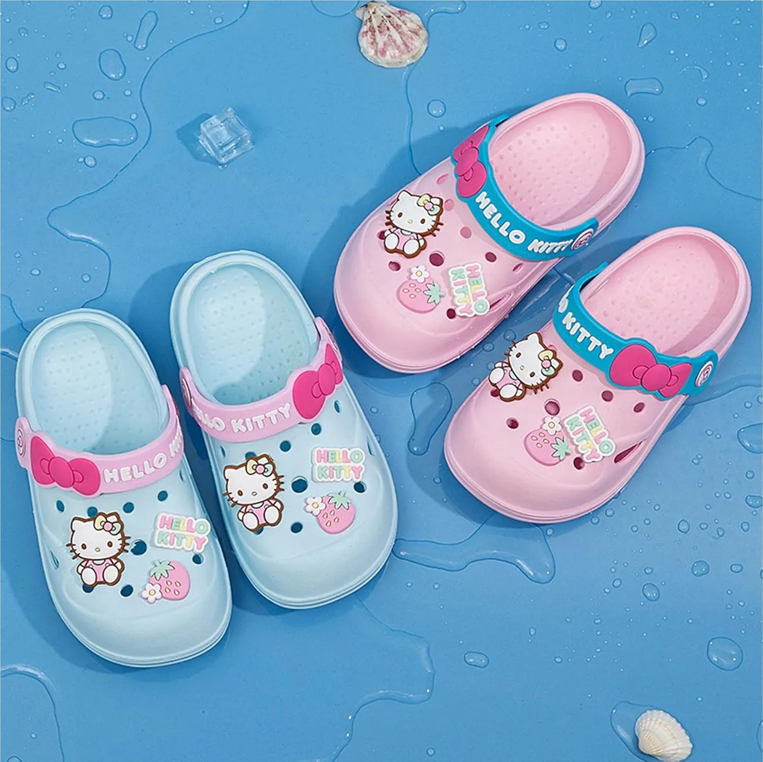 Hello Kitty Clogs Slip on Water Shoes Casual Summer for Girls Kids Children