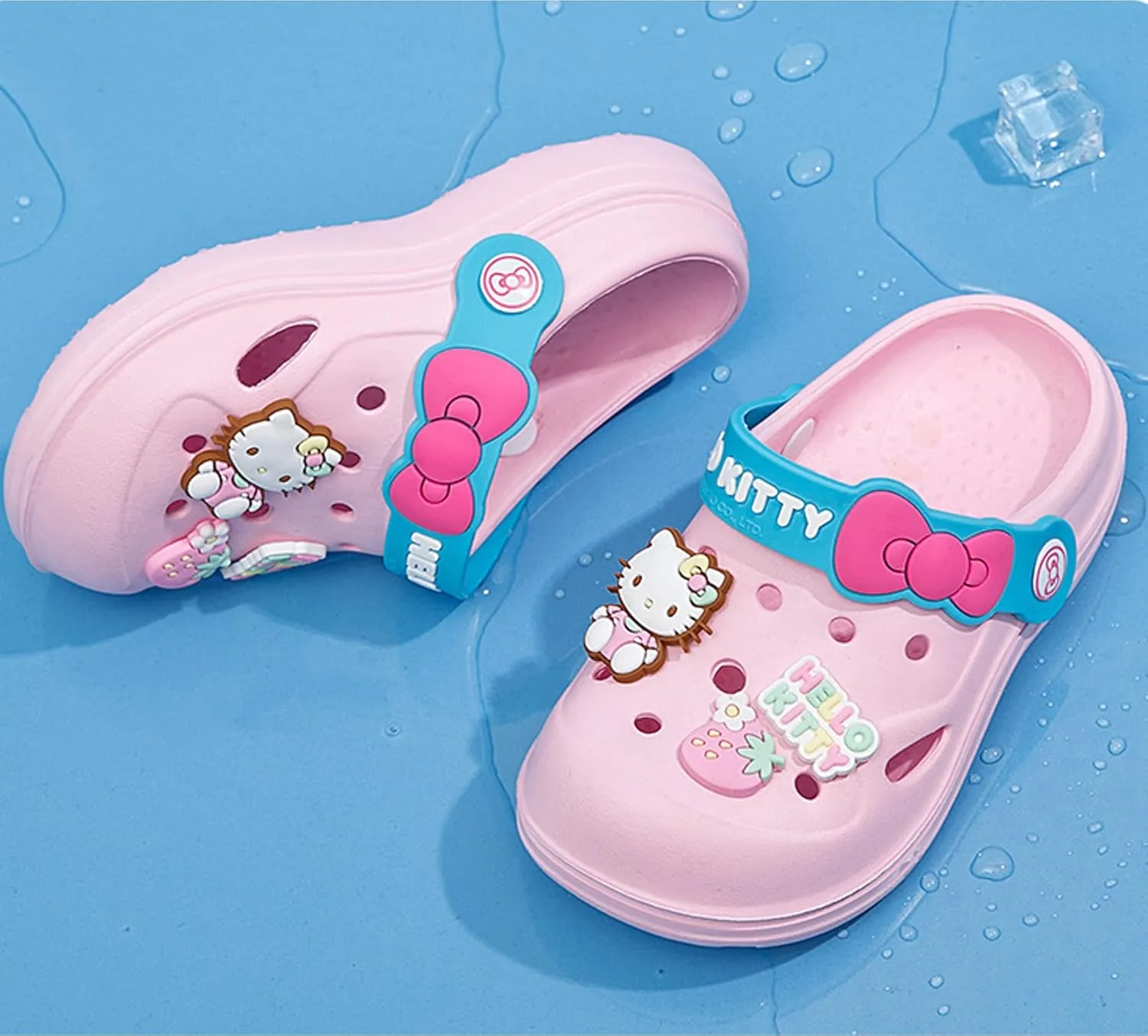 Hello Kitty Clogs Slip on Water Shoes Casual Summer for Girls Kids Children