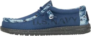 Hey Dude Wally US Army/Navy, Men’s Shoes, Men's Slip-on Loafers, Comfortable & Light-Weight