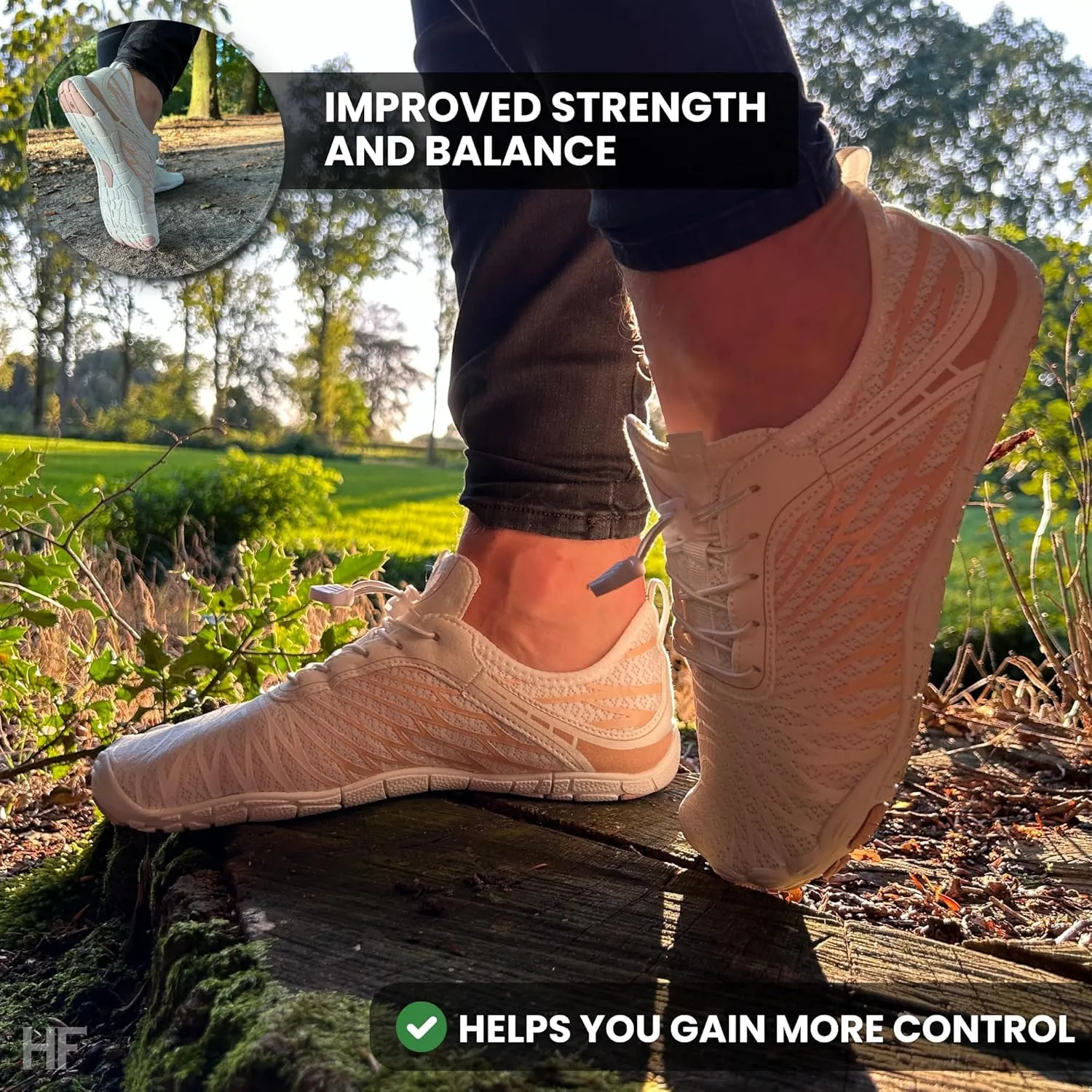 HF Signature Healthy & Non-Slip Breathable Barefoot Shoes, Flexible Lightweight Daily Wear Walking Shoes Unisex