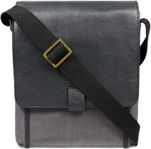Hidesign Aiden Genuine Leather Medium Crossbody Men/Women Shoulder Messenger Bag/Travel Bag / 10.5" iPad Bag, Gray