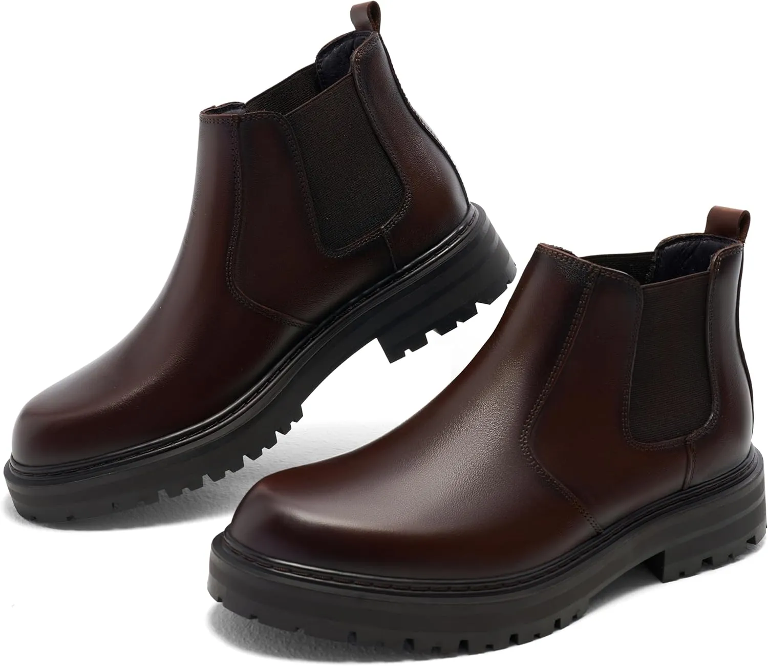 Holy dove Mens Chelsea Boots Leather Ankle Boots for Men Classic Stylish Slip On Dress Boots for Casual Fomal Wear