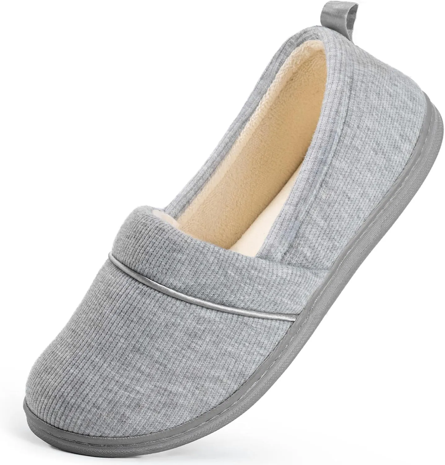 HomeTop Women's Comfy Loafer Slippers Lightweight Memory Foam Non-slip Indoor House Shoes