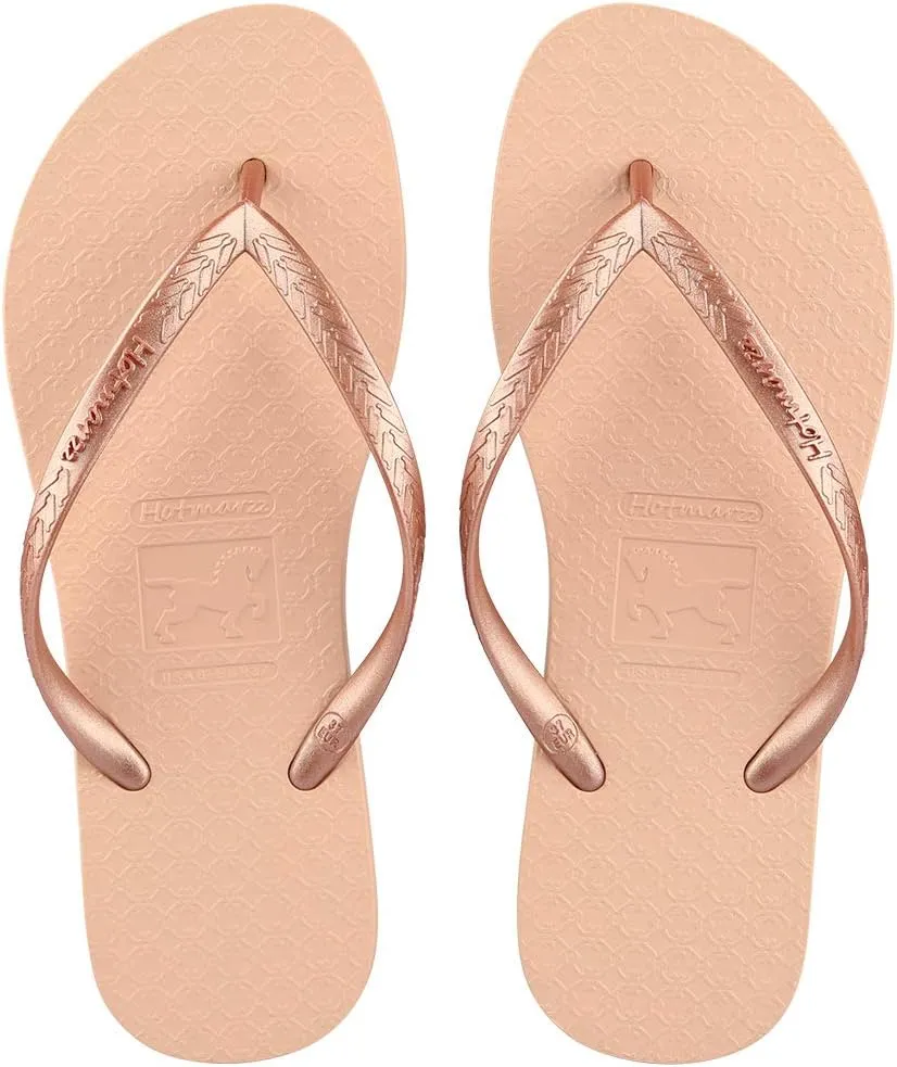 Hotmarzz Women's Slim Flip Flops Fashion Beach Slippers Flat Sandals