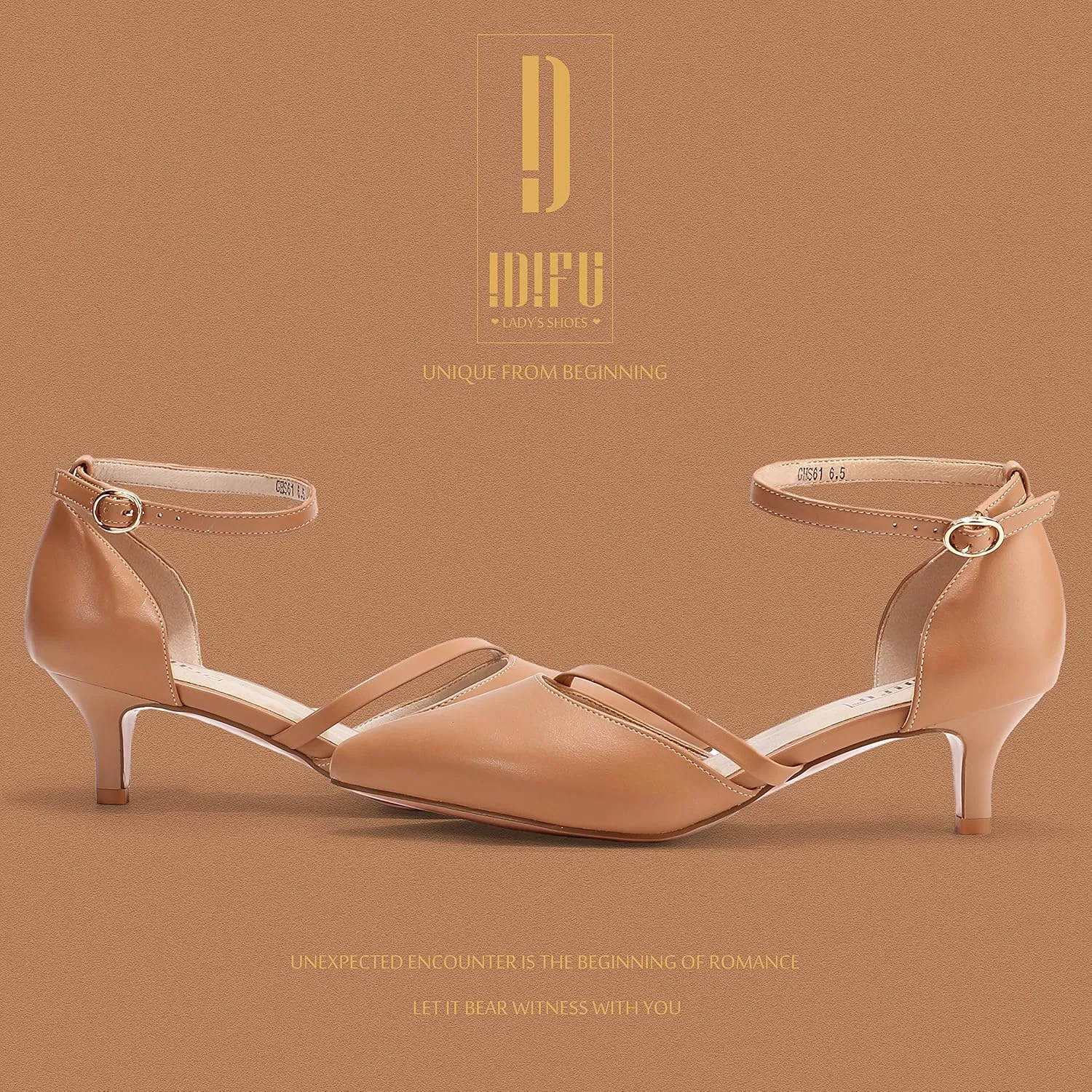 IDIFU Women IN2 Maxine Low Kitten Heels Dress Pumps Wedding Evening Formal Elegant Closed Toe Shoes for Women Bride