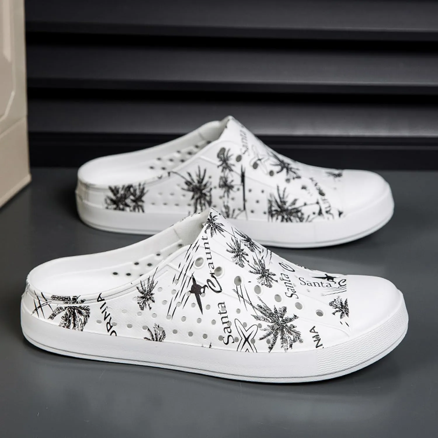 ihinzry Garden Clogs Mens Womens Backless Slip On Shoes Open Back Outdoor Slippers