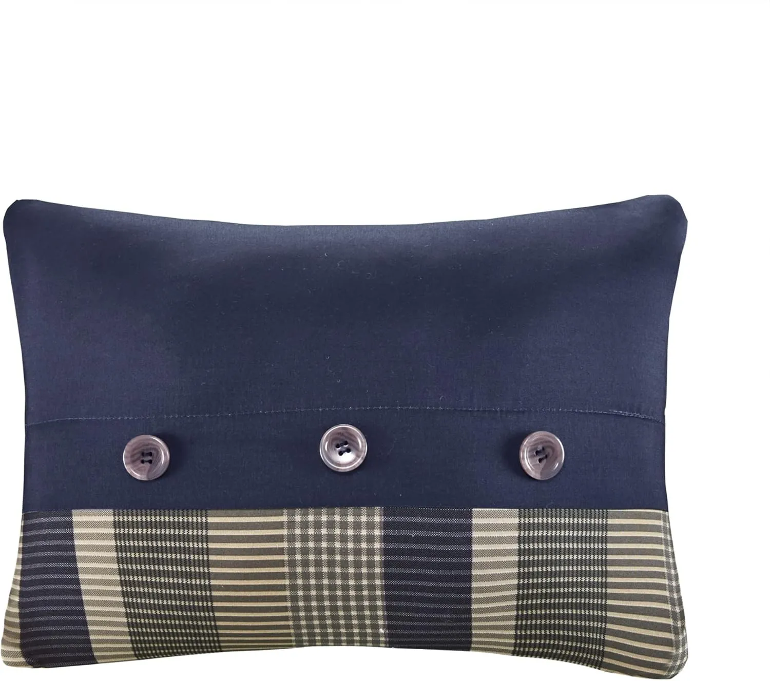 Intelligent Design Robbie Cozy Comforter Set Bed in A Bag, Modern Casual All Season Bedding Set, Matching Sham, Decorative Pillow, Navy/Tan, Full, 9 Piece
