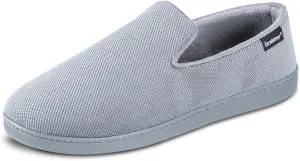 isotoner Men's Diamond Corduroy Slippers-Gel Memory Foam Moccasin, Washable, Moisture-Wicking Lining