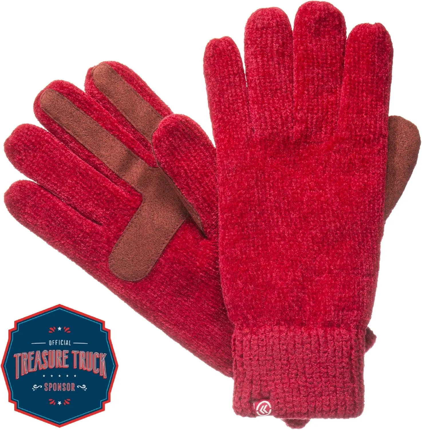 Isotoner Women's Solid Chenille Knit Gloves with Smartouch Technology