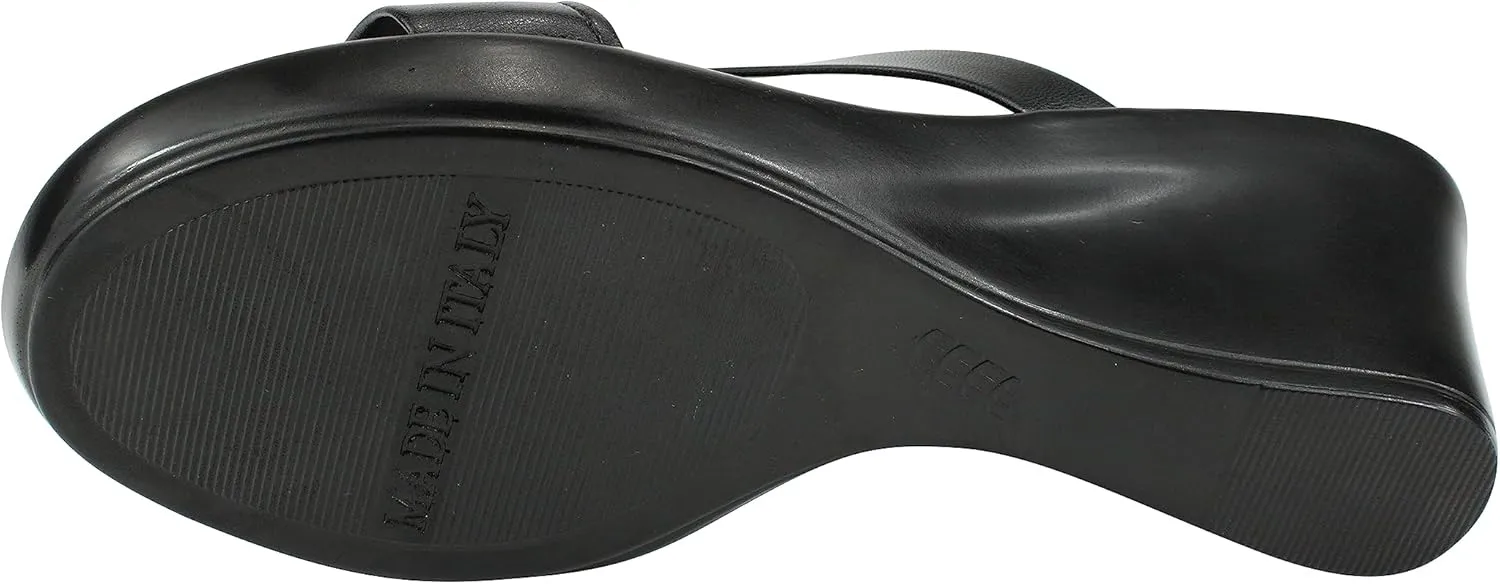 ITALIAN Shoemakers Besy Women's Wedge Moderate Height Band Sandal