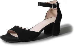 J. Adams Ruth Heeled Sandal – Low Block Heels for Women, Short Heel Bridal & Wedding Shoes, Dressy Prom Heels, Elegant Formal Dress Shoes for Bride