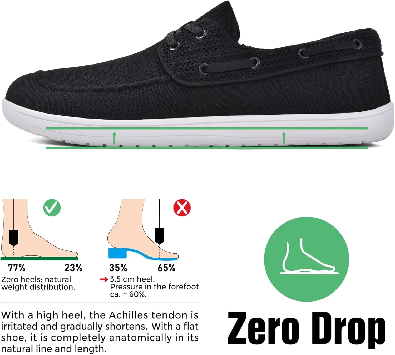JACKSHIBO Barefoot Shoes for Men Slip on Shoes Minimalist Walking Sneakers Wide Toe Box Zero Drop Sole