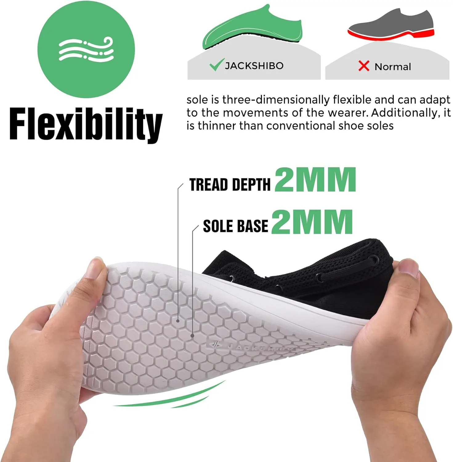 JACKSHIBO Barefoot Shoes for Men Slip on Shoes Minimalist Walking Sneakers Wide Toe Box Zero Drop Sole