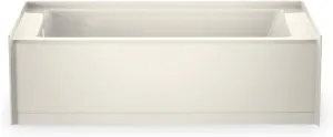 Jacuzzi SIGNATURE Acrylic Skirted Bathtub, Soaking Sanctuary, Slip Resistant, Left Drain Placement, 60" (L) x 36" (W), Rectangle Flat Front, Access Panel, Oyster
