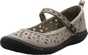 Jambu JBU Women's Wildflower Mary Jane Flat, Light Grey, 9 M US