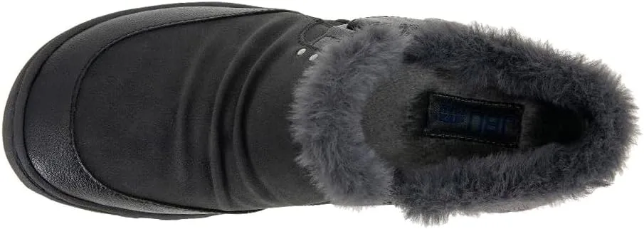JBU Women's Heather Faux Fur Collar Fashion Comfort Casual Slip On Shoe