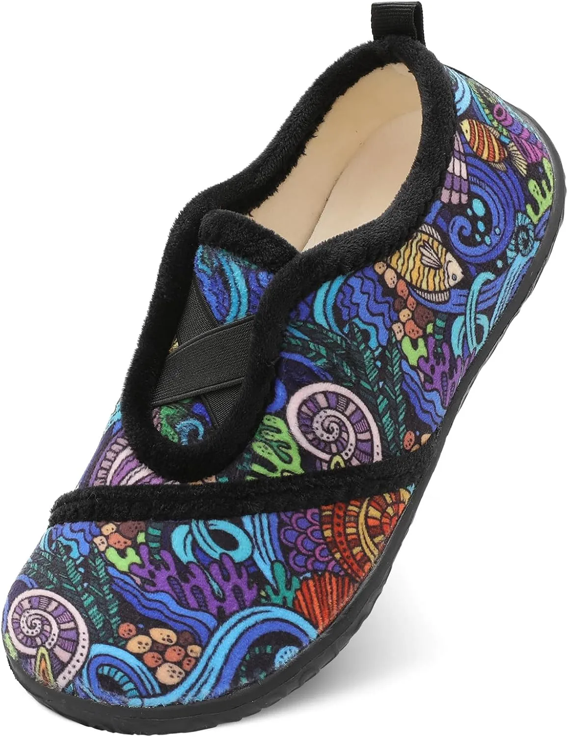 JIASUQI Womens Slippers Fuzzy Slip-on House Shoes Indoor Outdoor Slippers for Women