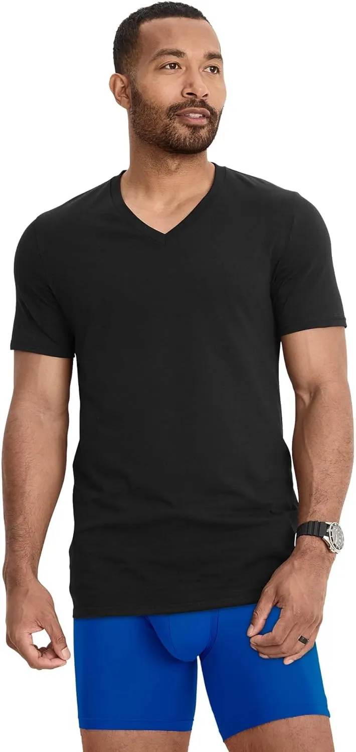 Jockey Men's Undershirt Cotton Stretch V-Neck Undershirt - 3 Pack