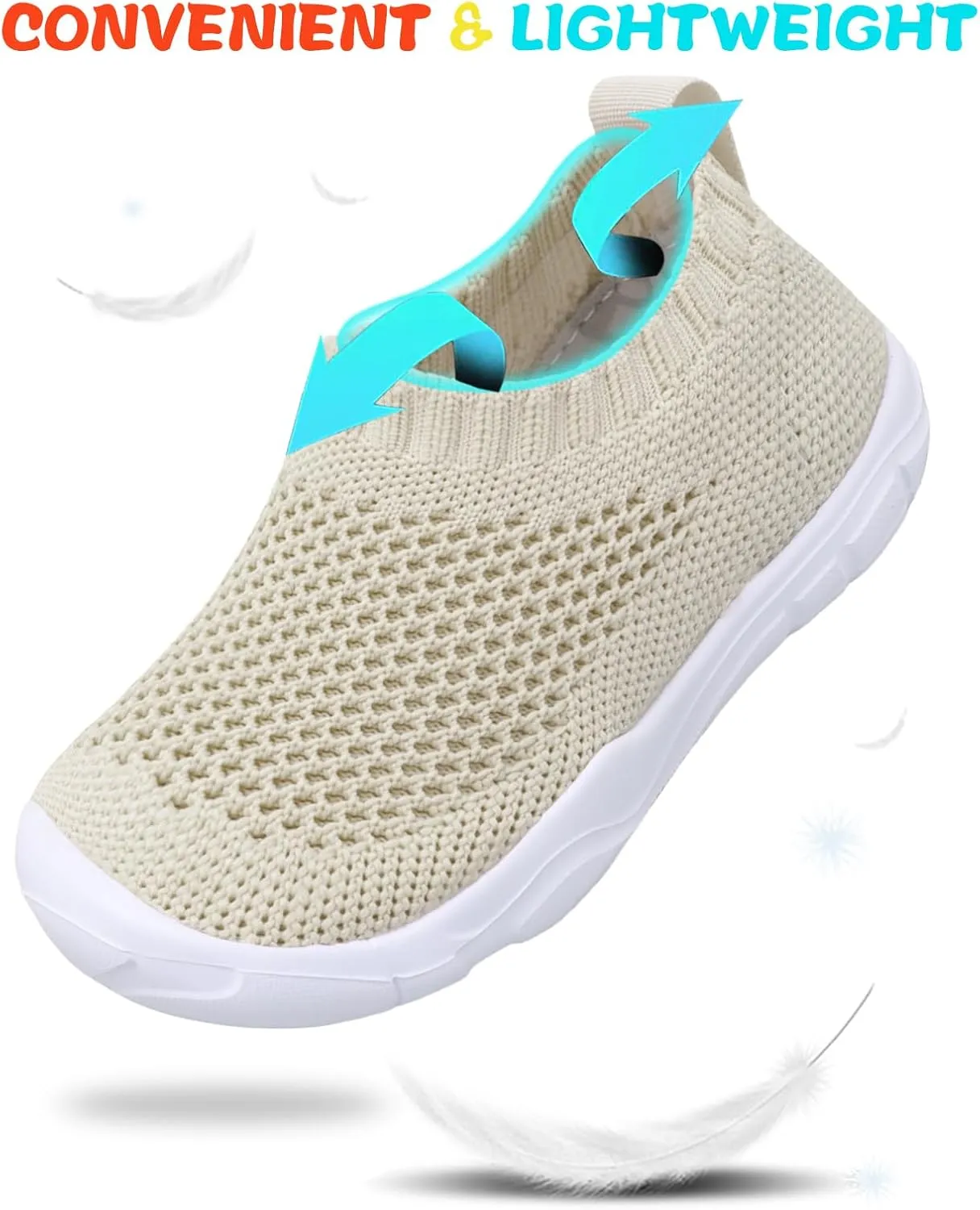 JOINFREE Toddler Boys Girls Sneaker Slip On Shoes Kids Lightweight Breathable Walking Shoes