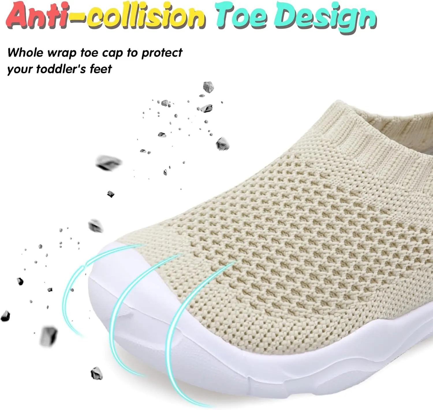 JOINFREE Toddler Boys Girls Sneaker Slip On Shoes Kids Lightweight Breathable Walking Shoes