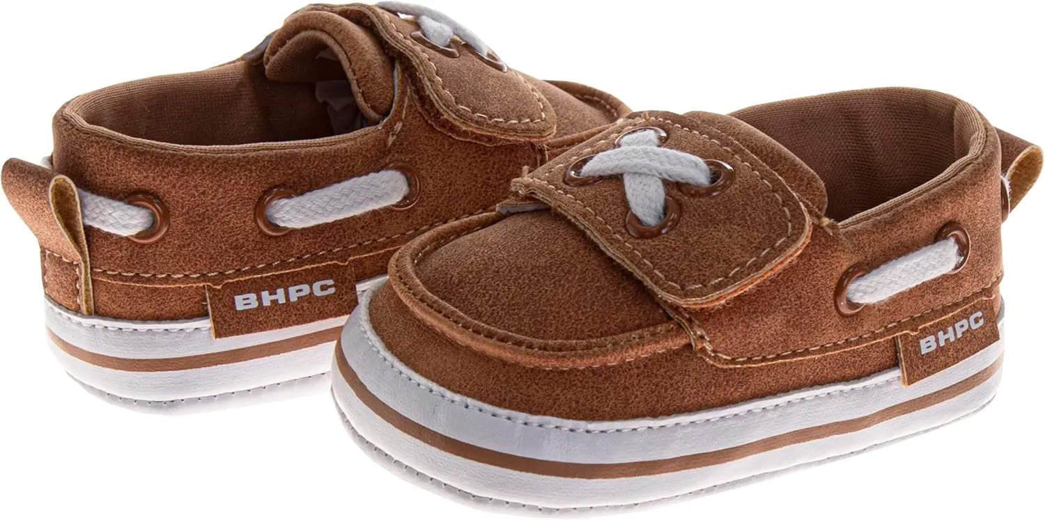 Josmo Baby Infant Loafer Shoes Slipon Closure - Lightweight Boat Shoe for Boys Newborn (Sizes: 2-4 Infants)