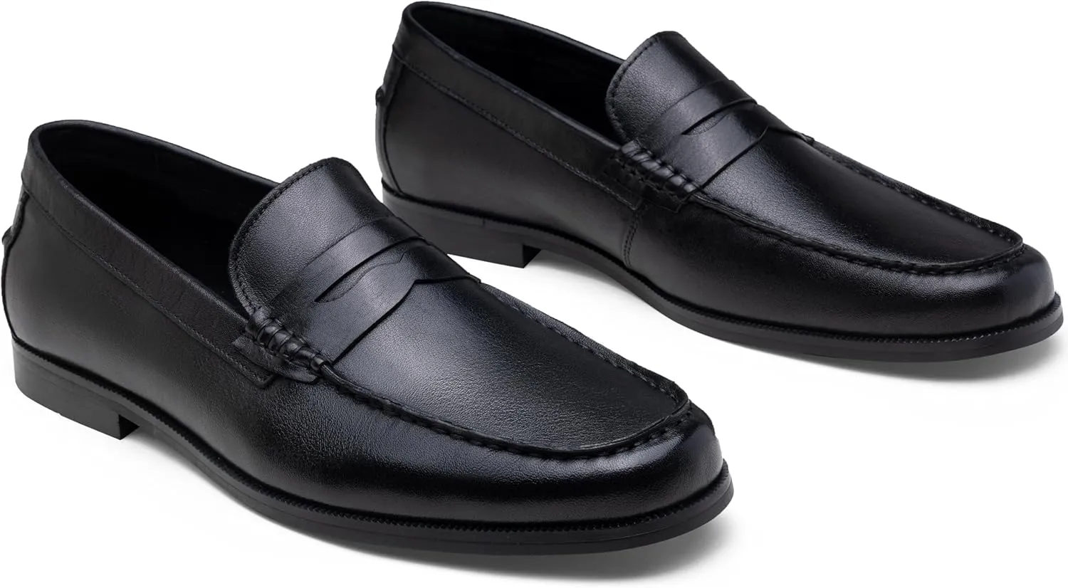 Jouesn Men's Dress Shoes Premium Leather Penny Loafers for Men Slip-On Formal Dress Loafers for Men