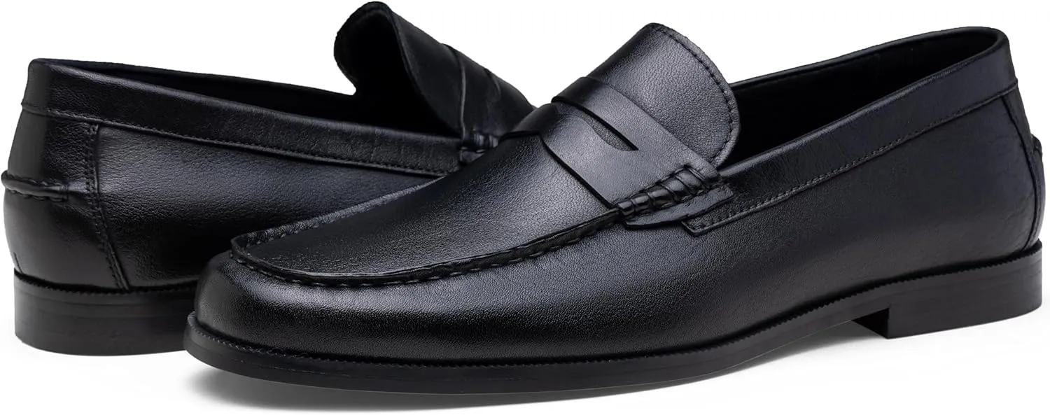 Jouesn Men's Dress Shoes Premium Leather Penny Loafers for Men Slip-On Formal Dress Loafers for Men