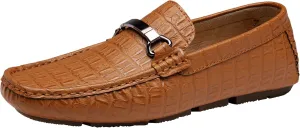 Jousen Men's Loafers Crocodile Printed Casual Mens Slip On Shoes