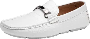Jousen Men's Loafers Crocodile Printed Casual Mens Slip On Shoes