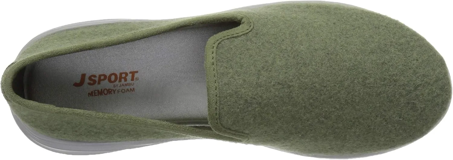 JSport by Jambu Women's Loon Wool Slip on Loafer Flat