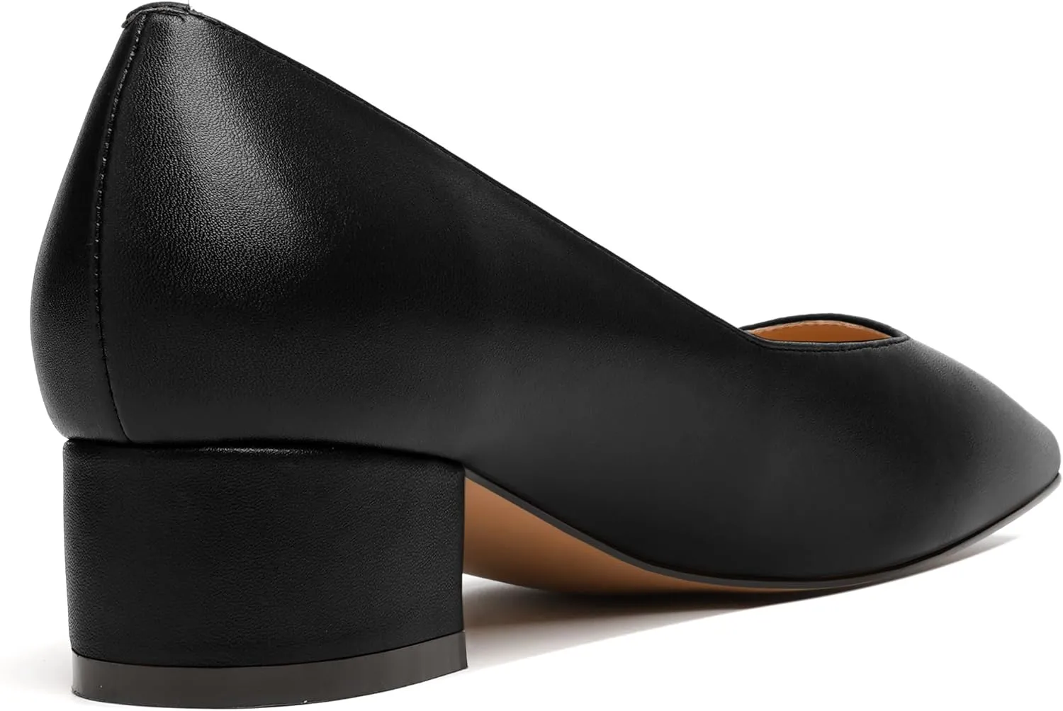 JUSTDANNI Womens Slip On Dress Stylish Wedding Square Toe Matte Block Low Heel Pumps Shoes 1.5 Inch