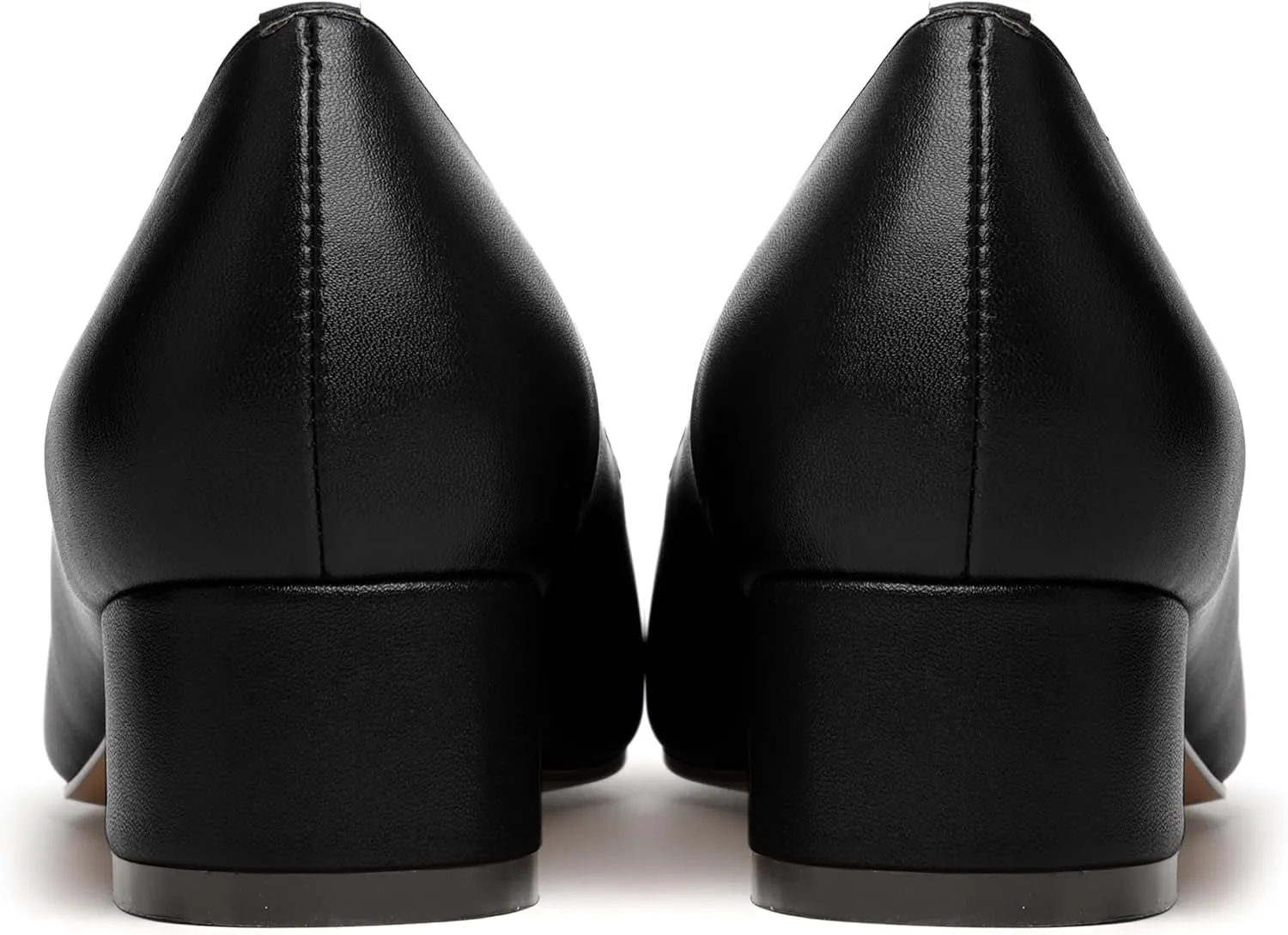 JUSTDANNI Womens Slip On Dress Stylish Wedding Square Toe Matte Block Low Heel Pumps Shoes 1.5 Inch