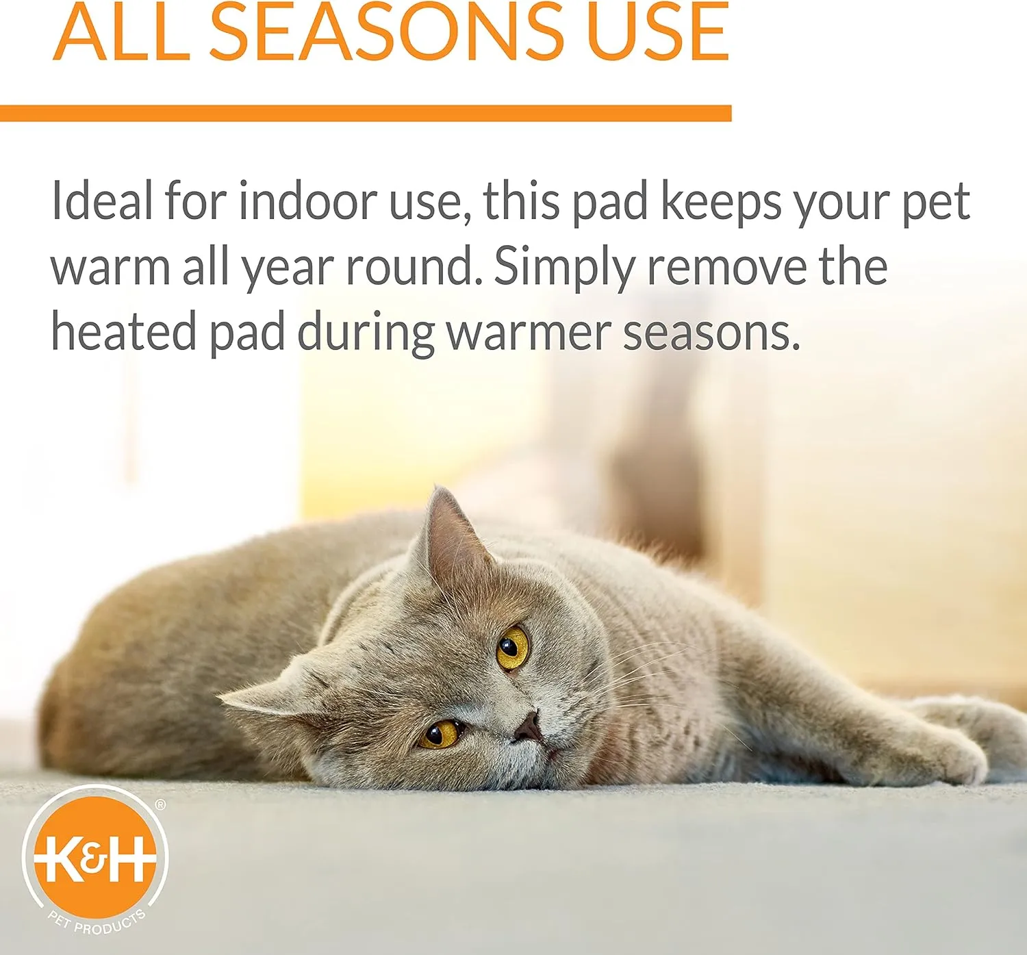 K&H Pet Products Thermo-Kitty Sleephouse Heated Pet Bed Tan/Leopard 12" x 17" 4W