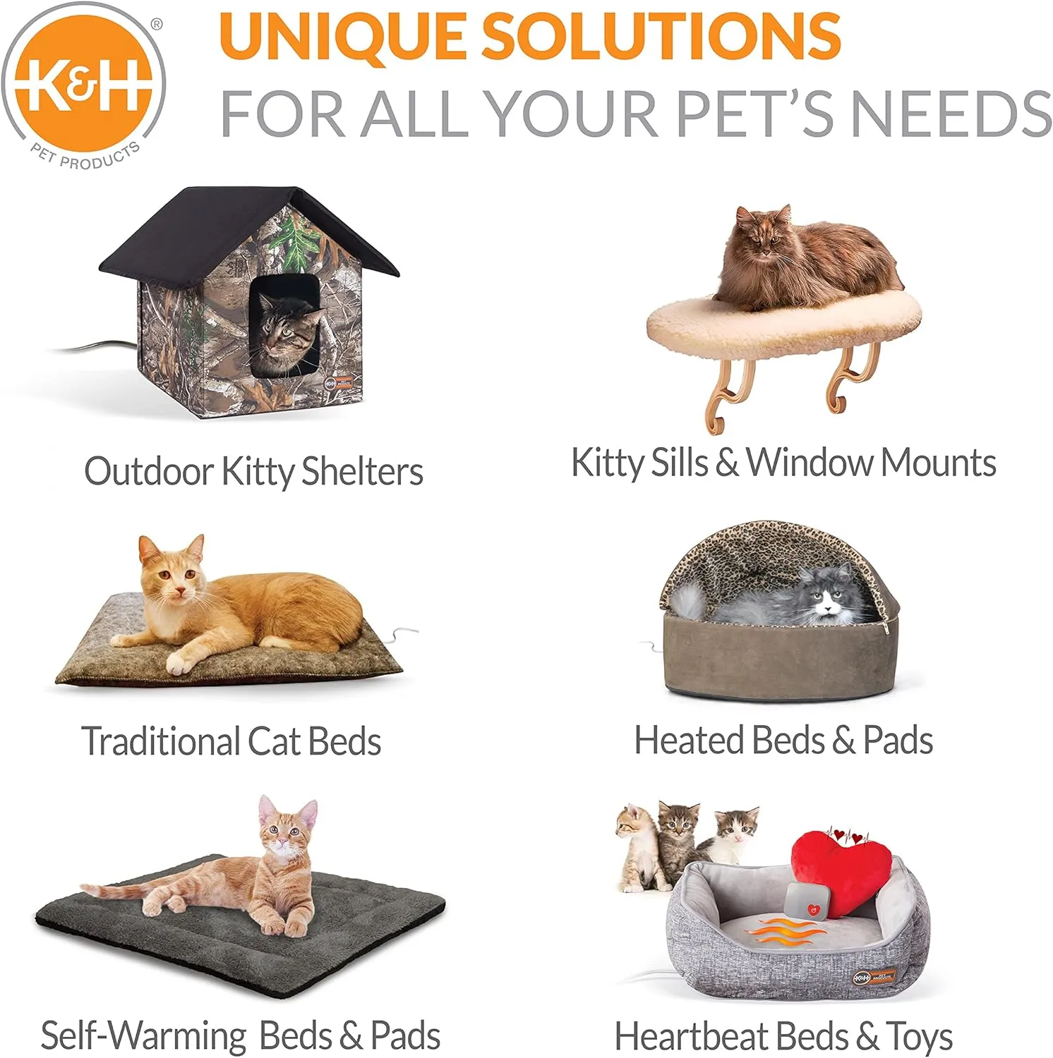 K&H Pet Products Thermo-Kitty Sleephouse Heated Pet Bed Tan/Leopard 12" x 17" 4W