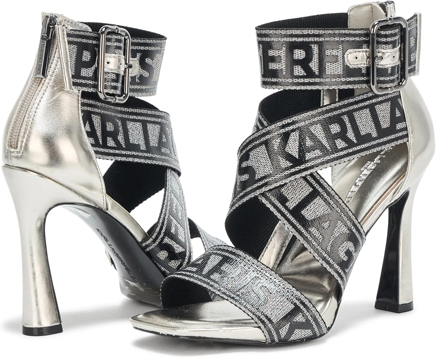 KARL LAGERFELD womens Careliz Everyday Strappy Sandal