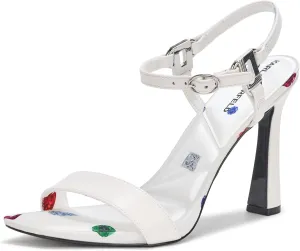 KARL LAGERFELD Women's Evening Cushioned Insole Cybil-Ankle Strap Sandal Heeled