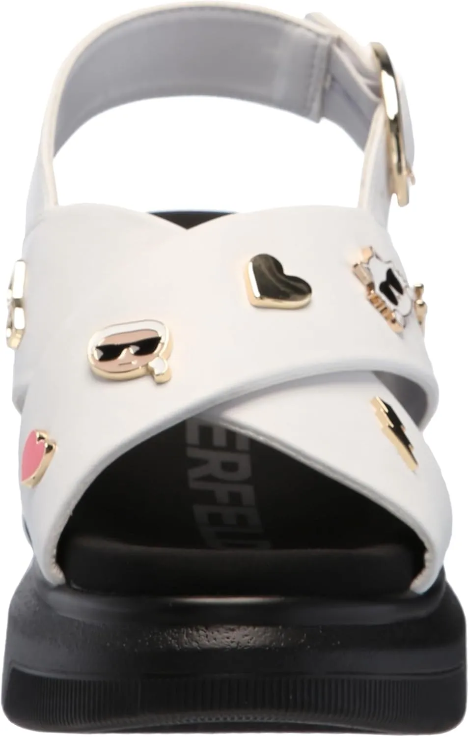 KARL LAGERFELD womens Tilda Criss Cross Platform Sandal