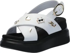 KARL LAGERFELD womens Tilda Criss Cross Platform Sandal