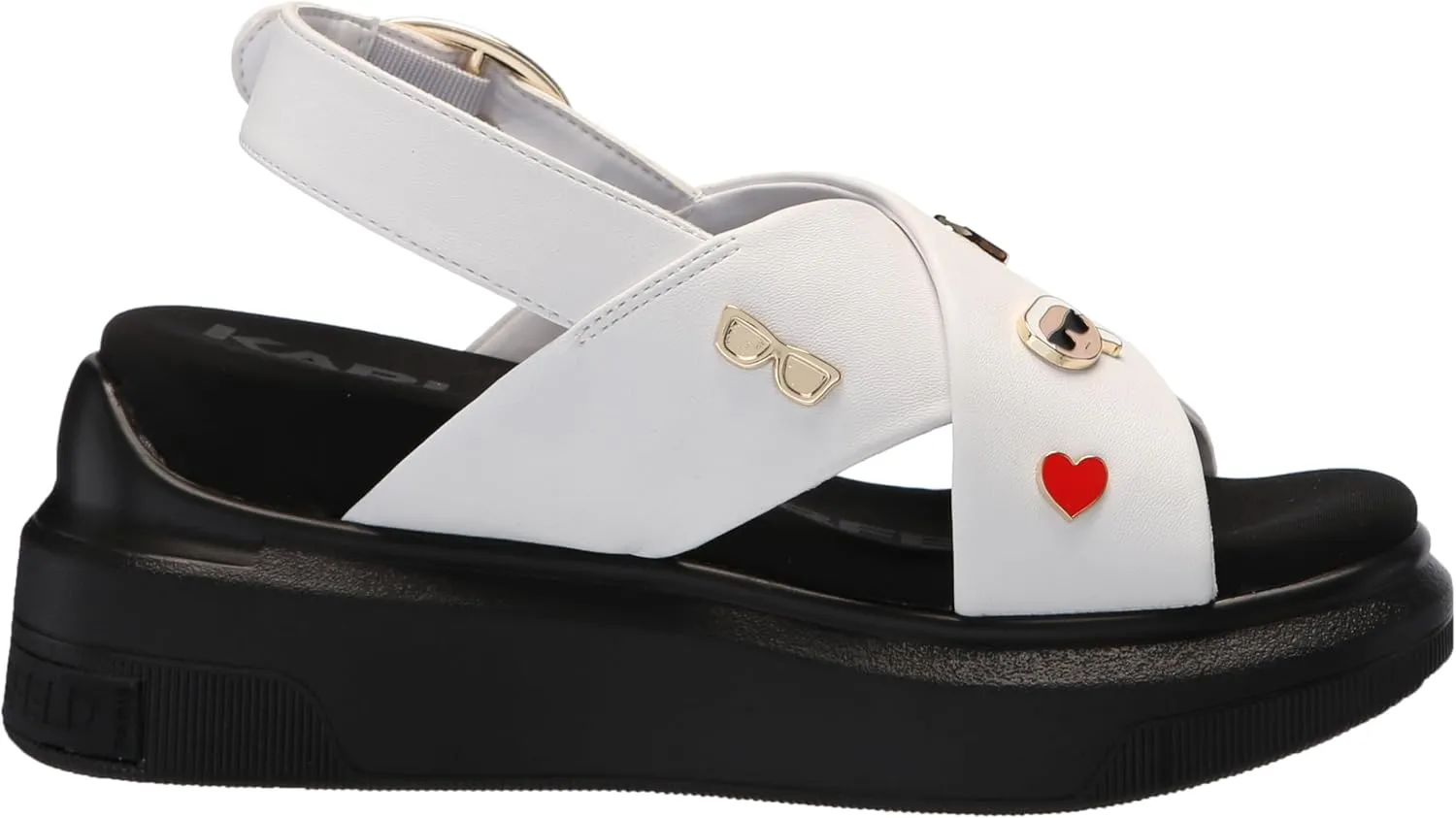 KARL LAGERFELD womens Tilda Criss Cross Platform Sandal