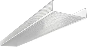 KastLite DSB48 2 Bulb Wraparound Ceiling Light Lithonia Lens Replacement, 48" Prismatic Acrylic Overhead LED/Fluorescent Lamp Fixture Cover - 4' Flat Kitchen Garage Office & Classroom Lights Diffuser