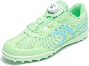 KELME Kids' Indoor Soccer Cleats, Breathable Mesh Turf Futsal Shoes, Turn-Lock, Boys Girls Football Baseball Softball Sneaker for Little/Big Kid