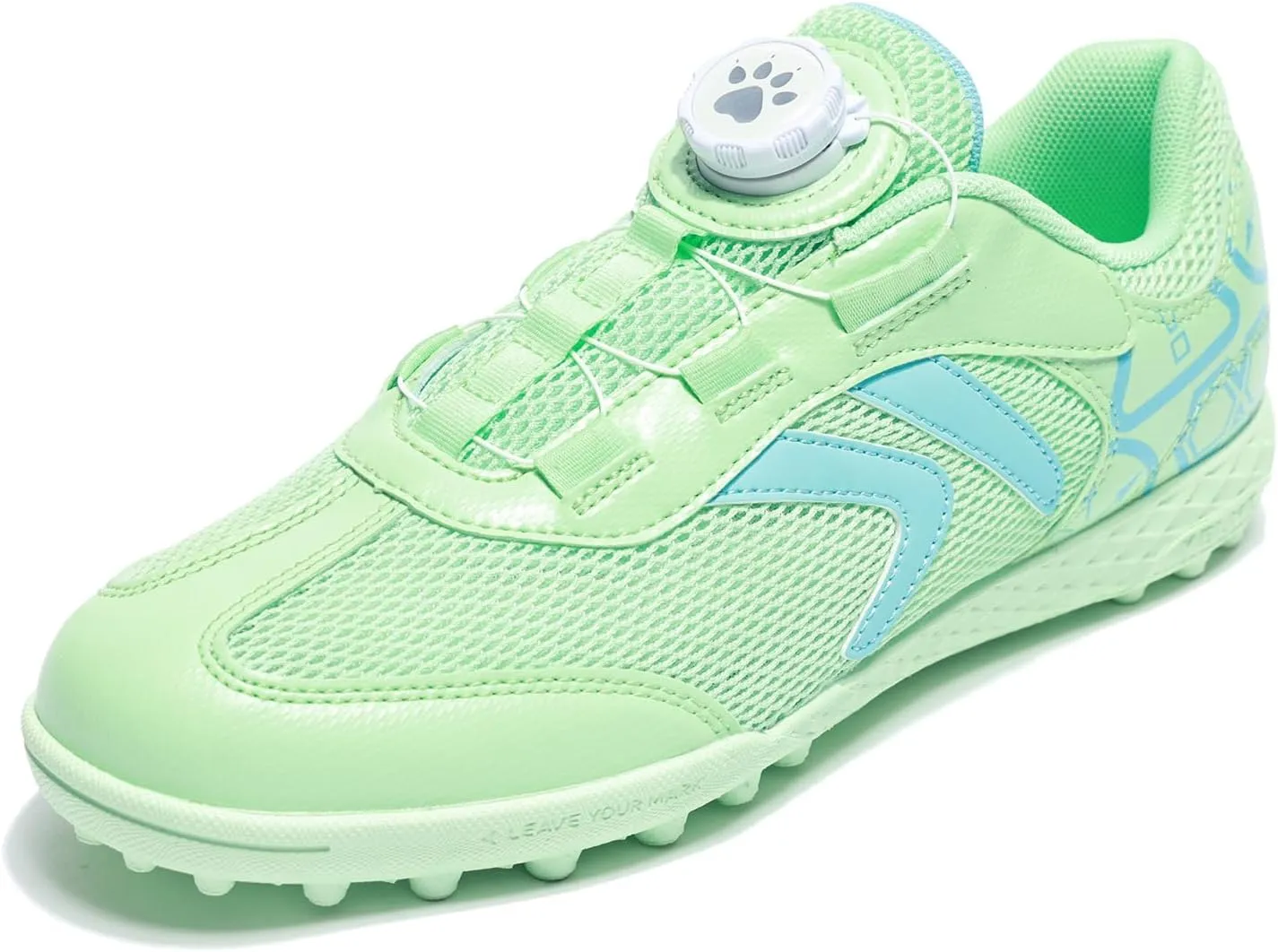 KELME Kids' Indoor Soccer Cleats, Breathable Mesh Turf Futsal Shoes, Turn-Lock, Boys Girls Football Baseball Softball Sneaker for Little/Big Kid
