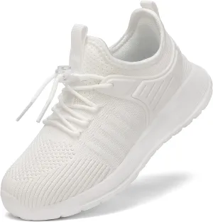 KESCOO Boys Girls Sneakers Kids Tennis Shoes Lightweight Breathable Students Sports Athletic Running Shoes for Little/Big Kid