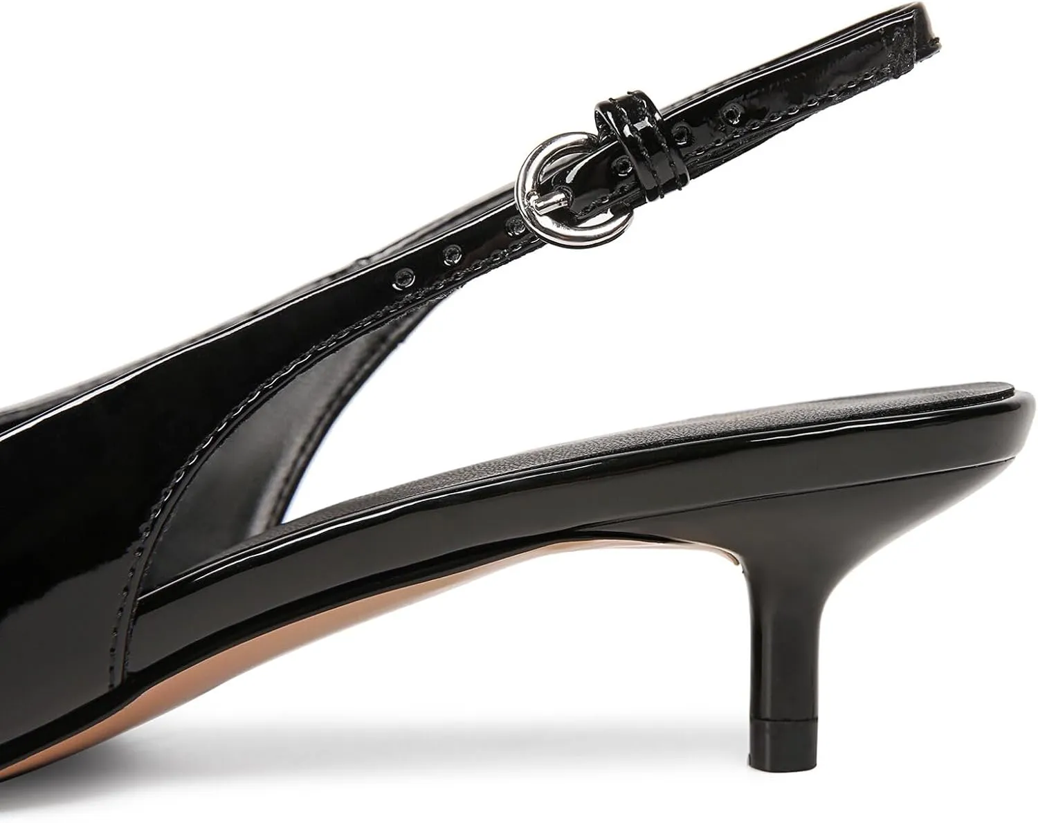 Kitten Heels for Women Slip on Shoes Pumps Stylish Closed Pointed Toe Pump Shoes