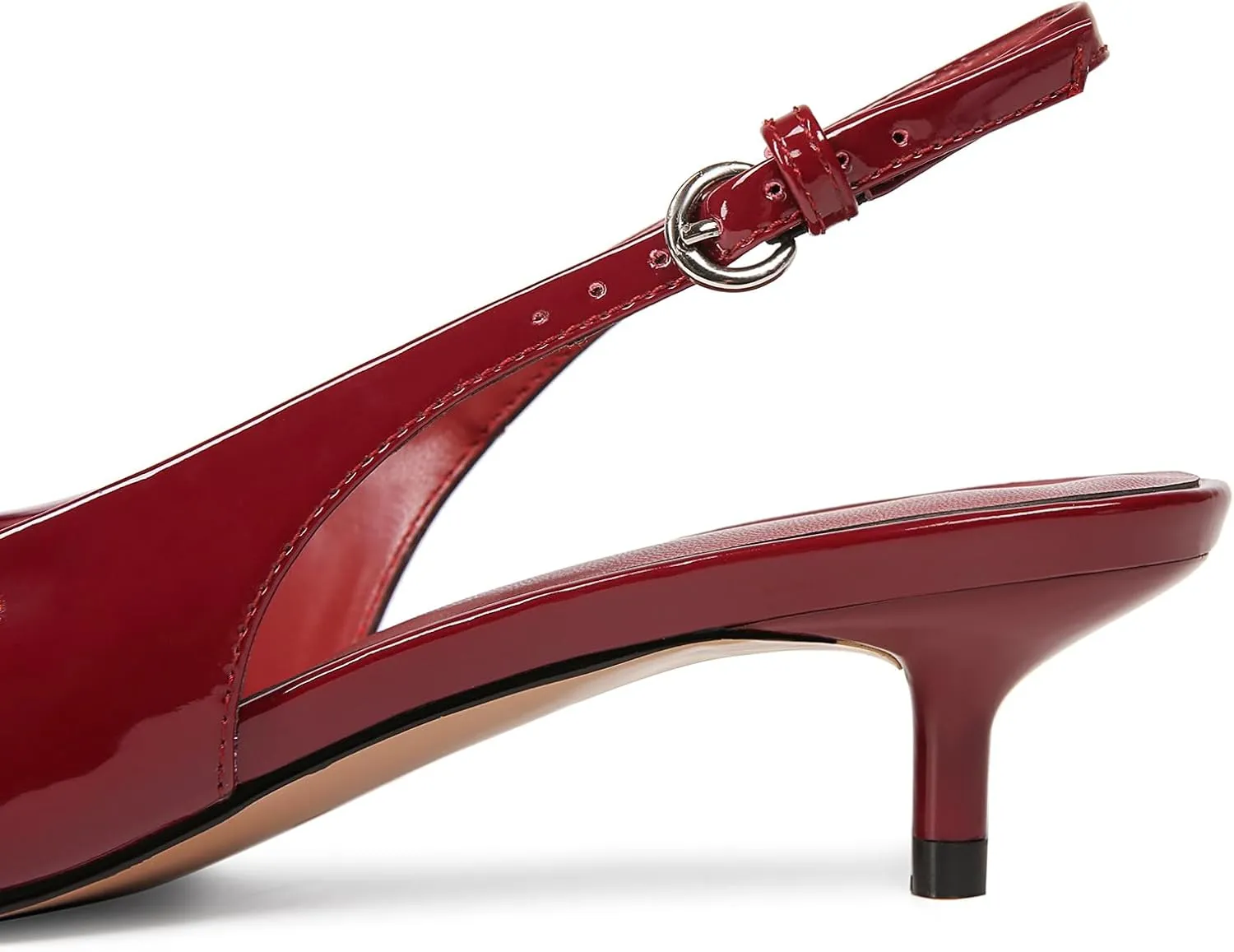 Kitten Heels for Women Slip on Shoes Pumps Stylish Closed Pointed Toe Pump Shoes