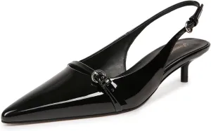Kitten Heels for Women Slip on Shoes Pumps Stylish Closed Pointed Toe Pump Shoes