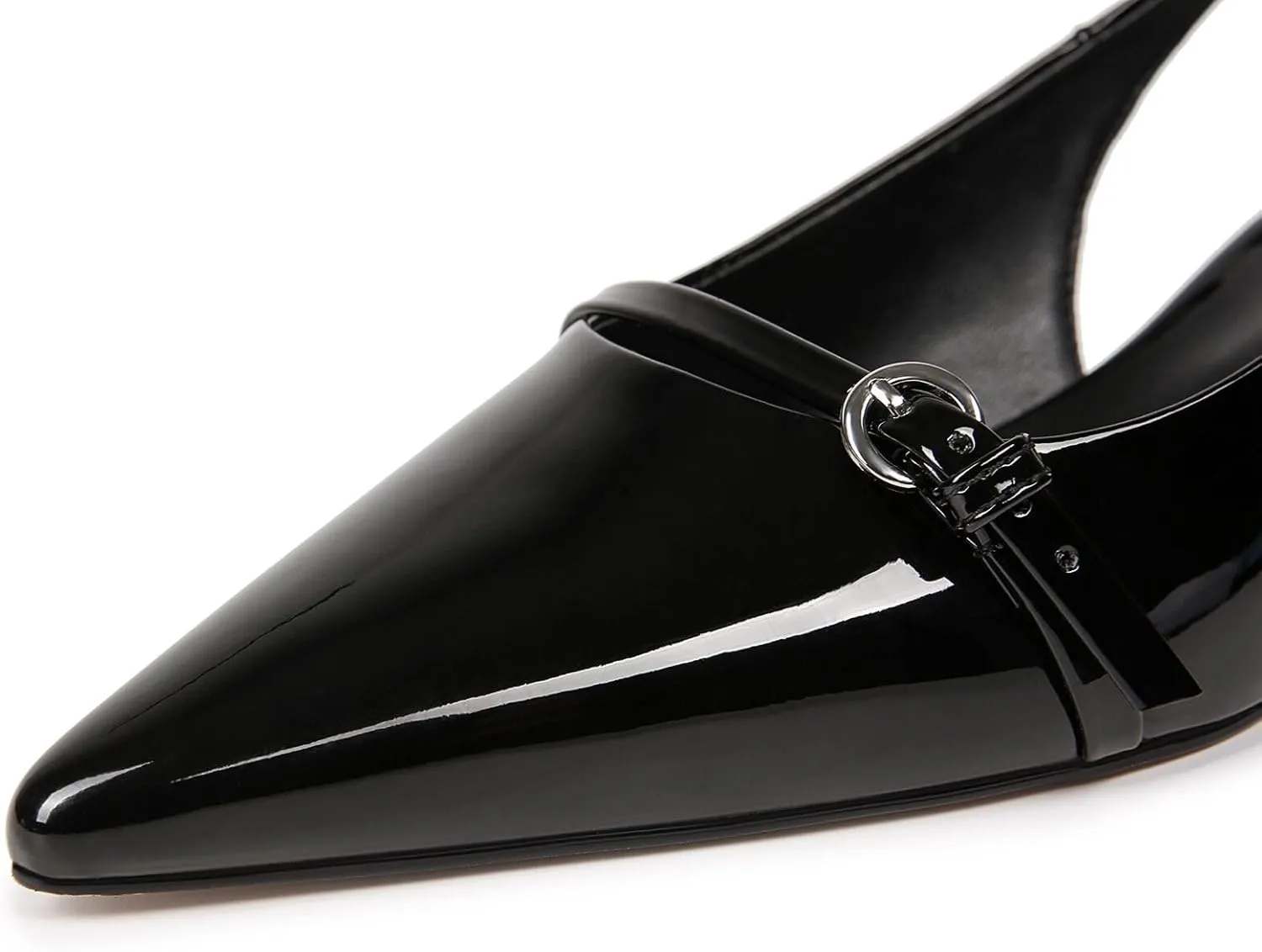 Kitten Heels for Women Slip on Shoes Pumps Stylish Closed Pointed Toe Pump Shoes